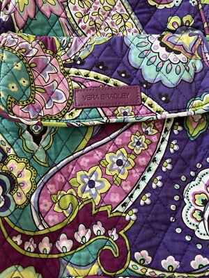 Vintage Vera Bradley Heather Purple Paisley/Floral Backpack 