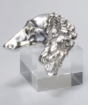 Borzoi 3D Kopf Ring In Sterling Silber Luce-image