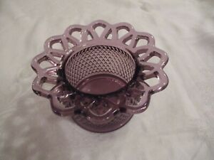 Antique Imperial glass Diamond Quilted pattern open sugar dish