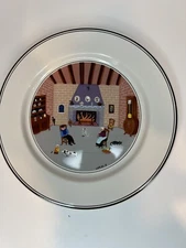 Villeroy Boch Design Naif Salad Plate Fireplace 8 inch LaPlau 5 Folk Art
