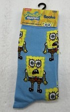 Sponge Bob Squarepants Socks Funny Humor Mens Crew Size 6-12 Nickelodeon NEW
