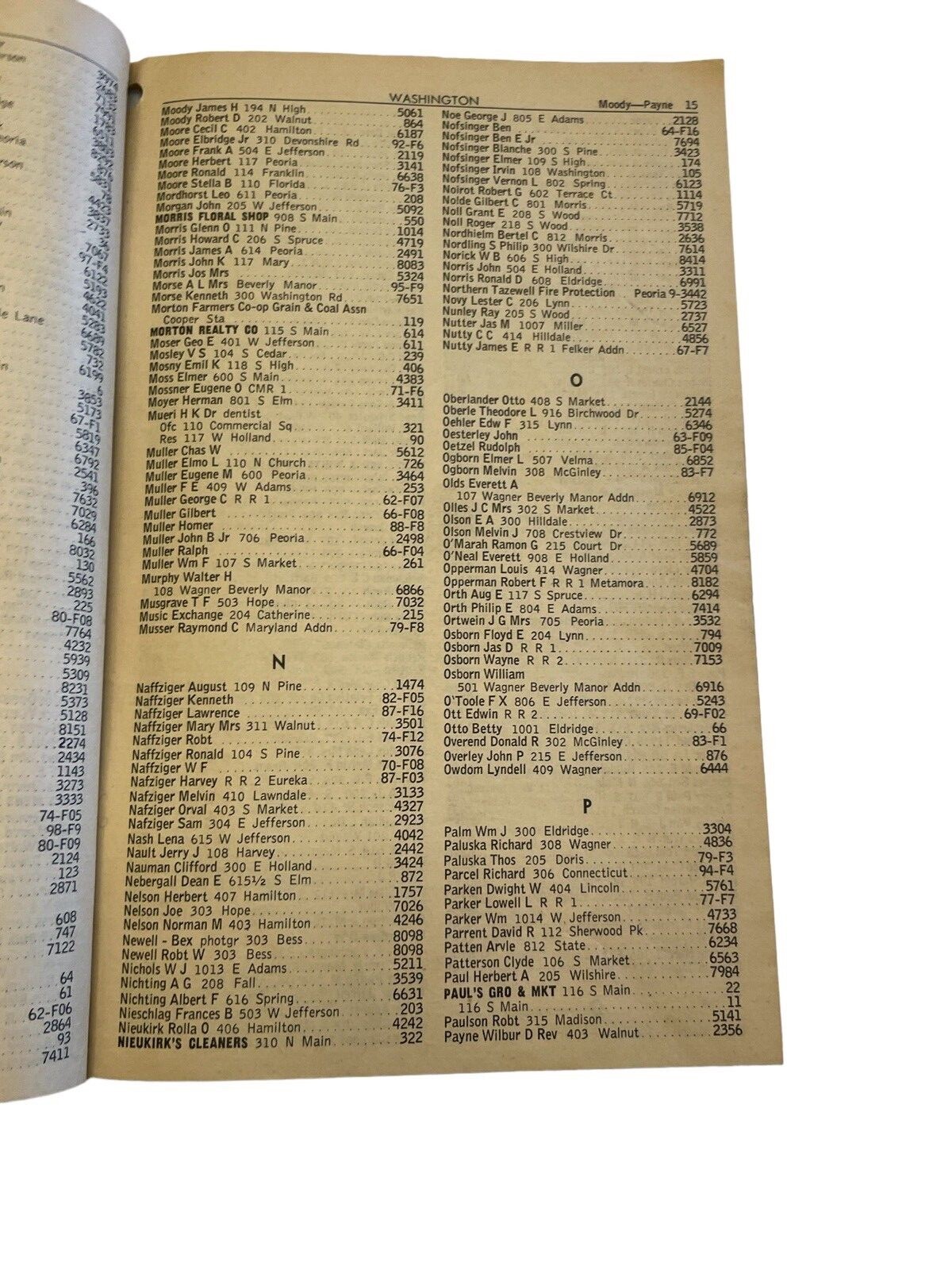 Telephone Book 1958 Washington Hopedale Illinois IL Directory Genealogy Phone eBay