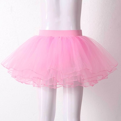 Kids Girls Tulle Layered Ballet Dance Tutu Skirt Elastic Waist Mesh Party Skirts - Picture 29 of 79