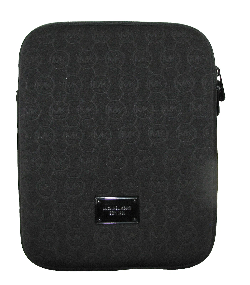 MICHAEL KORS ELECTRONICS BLACK NEOPRENE MK LOGO IPAD TABLET CASE COVER SLEEVE