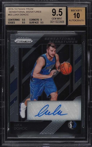 2018 Prizm Sensational Signatures Luka Doncic ROOKIE RC AUTO BGS 9.5 Gem Mint