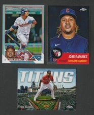 Jose Ramirez Lot 3 Baseball Card Lot Cleveland Guardians SeeDescription for List