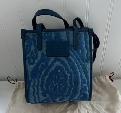 Brand new Etro blue paisley shoulder bag