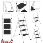 Trittleiter 2/3/4 stufig Klapptritt Tritthocker Haushalt klappbar Leiter Metall