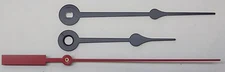 Spade Style Clock Hands Set Quartz Battery Clock 7 to 8" DIal NEW Red Sweep
