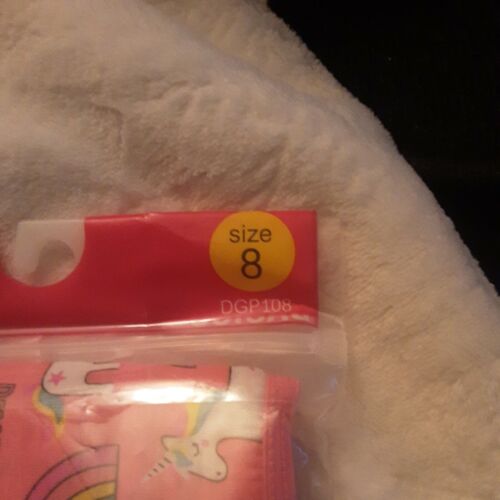 Basic Girls 5 Pack Soft Cotton Briefs Sizes 2/3T, Panda 8, 12 Unicorns, Rainbows - Picture 3 of 4