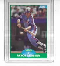 1989 Score #71 Mitch Webster Montreal Expos