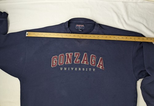 VTG University Of Gonzaga Sweater Mens XXL Blue Embroidered Sweatshirt USA 90s - Picture 12 of 16