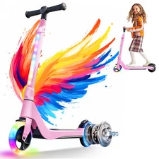 NEW Electric Scooter for Kids Ages 6-12 with Adjustable Height & Flash Wheel