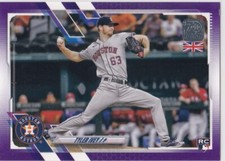 2021 Topps 70th UK TYLER IVEY Purple Parallel #213 31/50 Astros Rookie