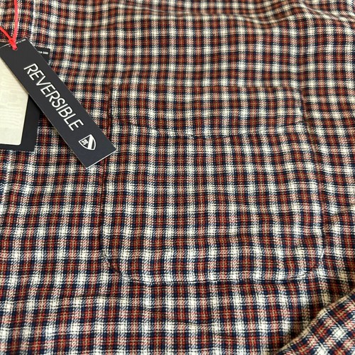 Cremieux Wende Flanell Hemd kariert Knopfleiste Langarm rot Herren 2XB Neu mit Etikett - Bild 7 von 14