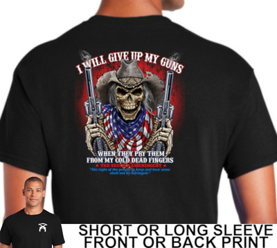 2nd Amendment I Give Up Guns When You Pry From My Cold Dead Fingers Mens T Shirt
