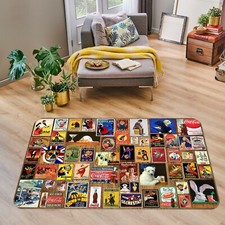 3D Blue Boat Pattern NAO1219 Game Rug Mat Elegant Photo Carpet Mat Fay