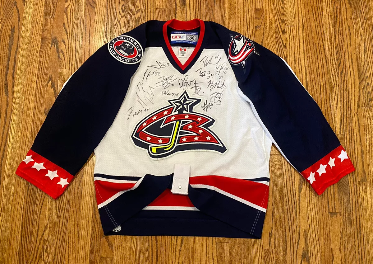 Columbus blue deals jackets jersey ebay