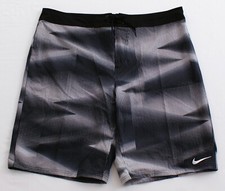 Nike Vapor 11" Black White Stretch Boardshorts Swim Trunks Men's NWT
