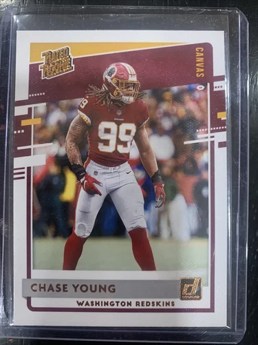 2020 Donruss Chase Young Rated Rookie Canvas #316 Washington Redskins - RC