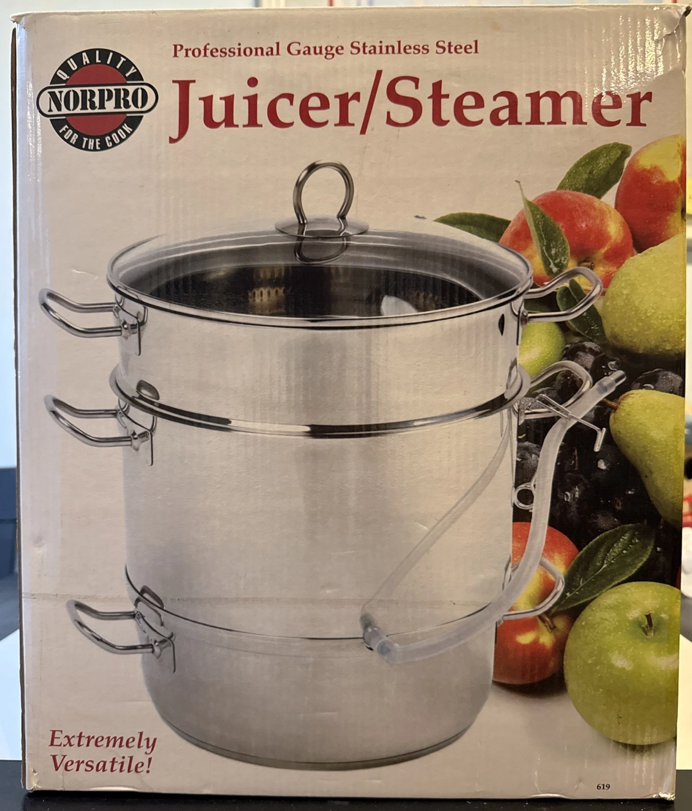 Norpro Stainless Steel Steamer/Juicer, 11qts/10.4L, 4qts/3.8L, 8.5qts/8L
