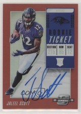 2018 Contenders Optic Rookie Ticket RPS Red Prizm 160/199 Jaleel Scott Auto 0o0