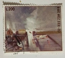 STAMP REPUBLIC OF SAN MARINO-LANDSCAPE-RICCIONE-200 LIRE-1969