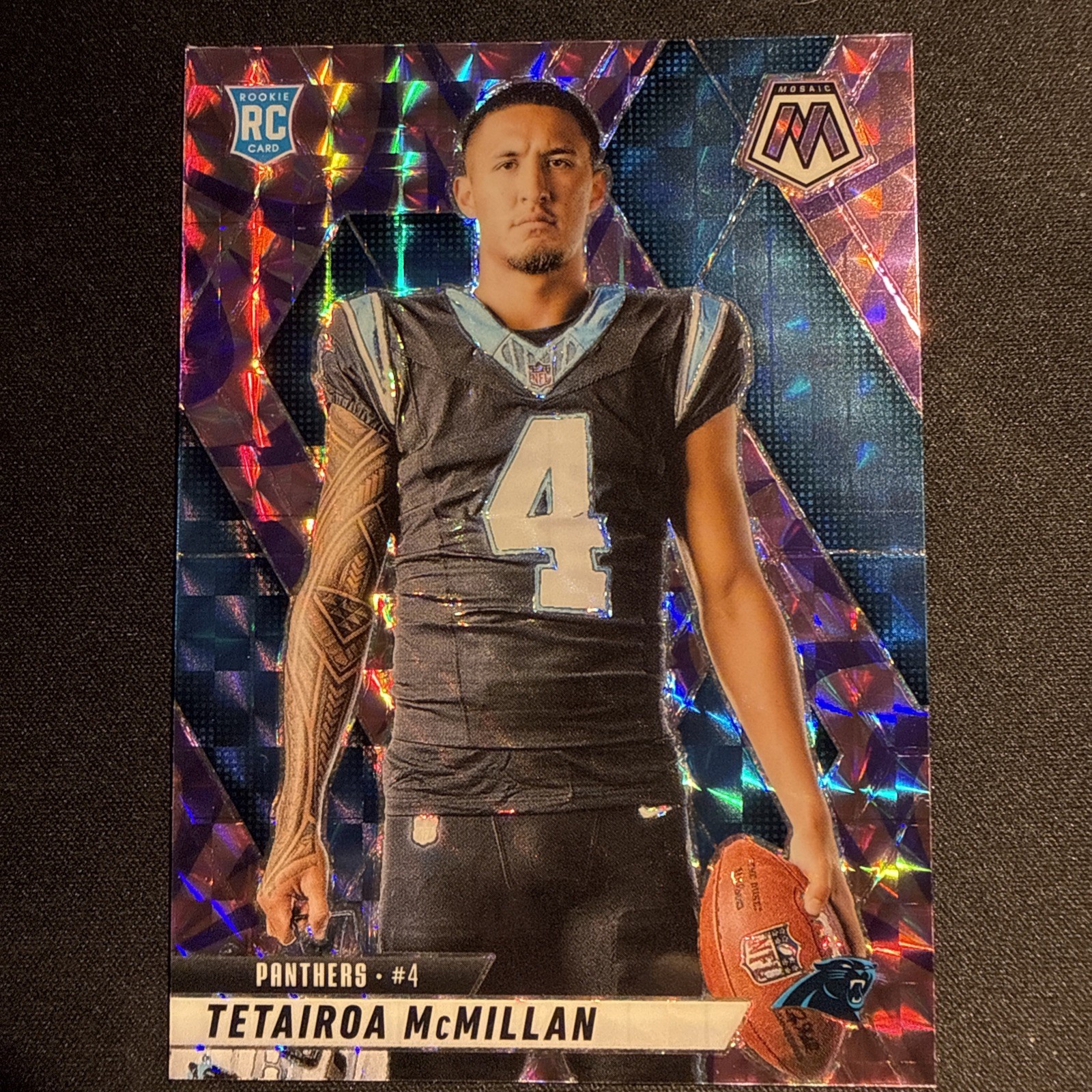 2025 Mosaic Tetairoa McMillan Variations Reactive Purple Prizm RC #274 Panthers