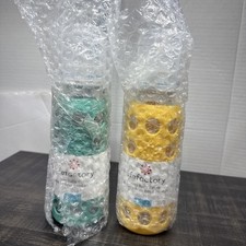 2 Life Factory Glass 9oz Baby Bottle Stage 2 Silicone Sleeve BPA Free
