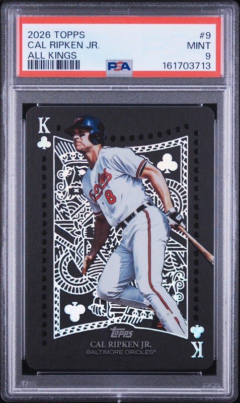 Cal Ripken Jr. 2026 Topps All Kings Baltimore Orioles #AK-9 Case Hit SSP PSA 9