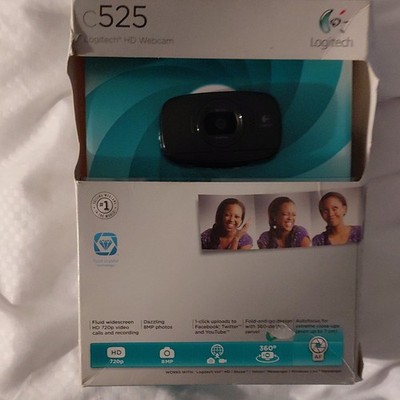 Logitech C525 HD Webcam 720p 1280x720 Max Resolution Autofocus Black