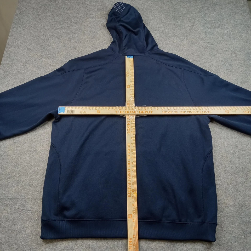 Sudadera con Capucha Michigan Wolverines Para Hombres 2XL Azul Marino NCAA Hockey ClimaCálido Adidas Foto 3 de 4