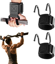 Lifting Hooks for Weight Lifting, 1 Pair 330 LB Weight Lifting Wrist Wraps Heavy