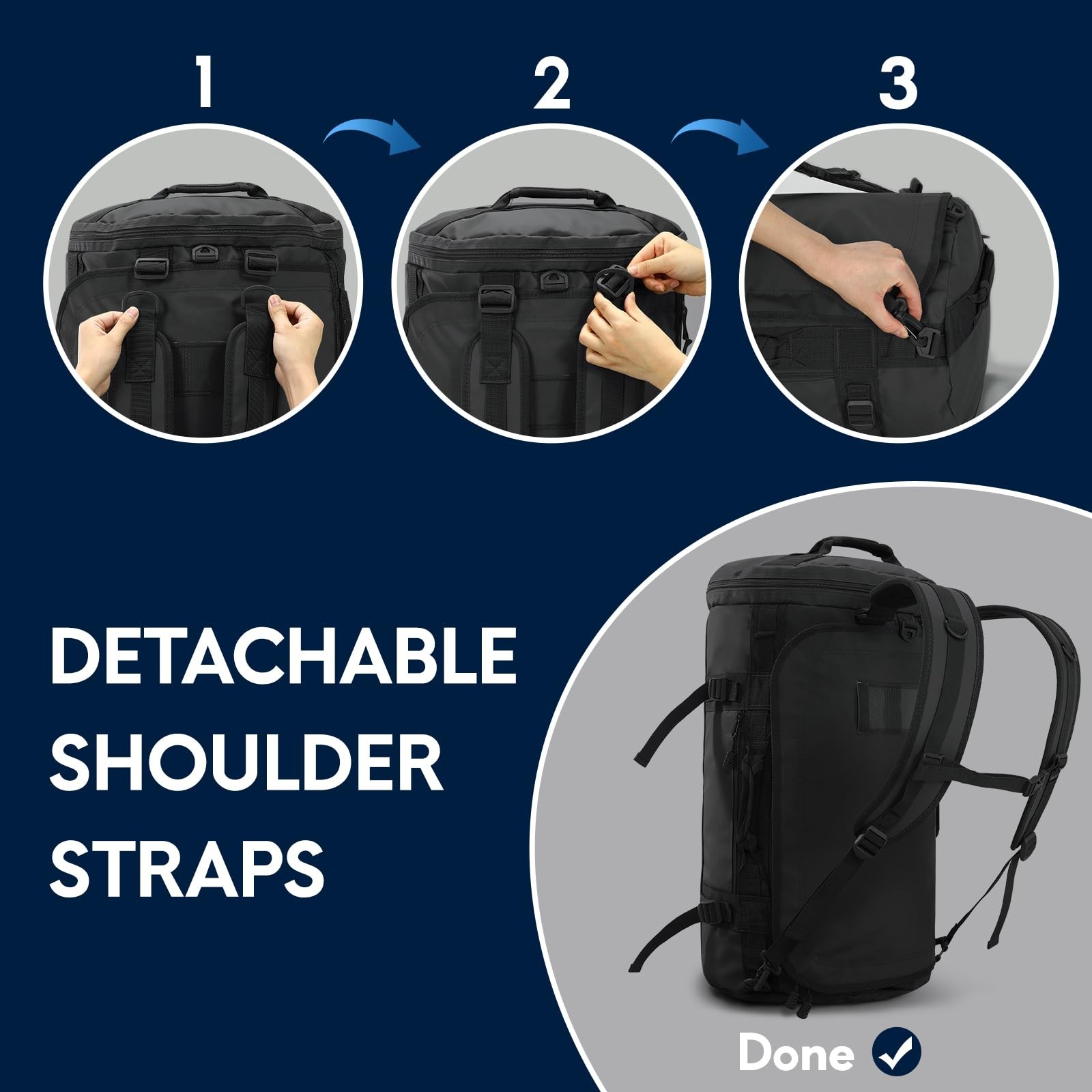 SAOLA Zaino Borsone Borsone da Viaggio con Scomparto per Scarpe Impermeabile Ov...