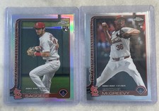 Thomas Saggese Michael McGreevy RC Lot Cardinals Topps Chrome Rookie