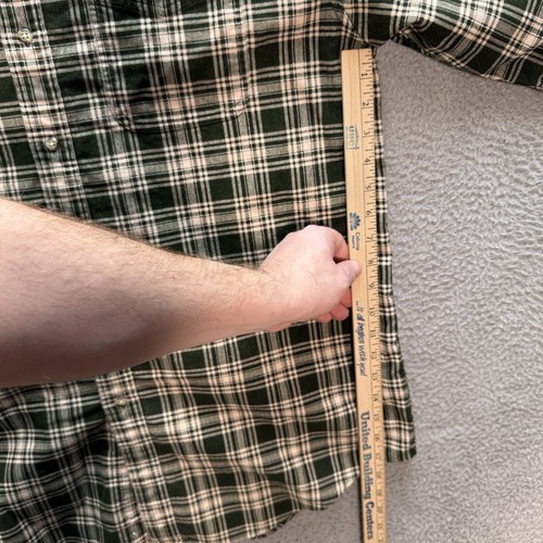 Vintage LL Bean Hemd Erwachsene Large grün weiß kariert Cord Workwear 1990er JahreY2K - Bild 6 von 9