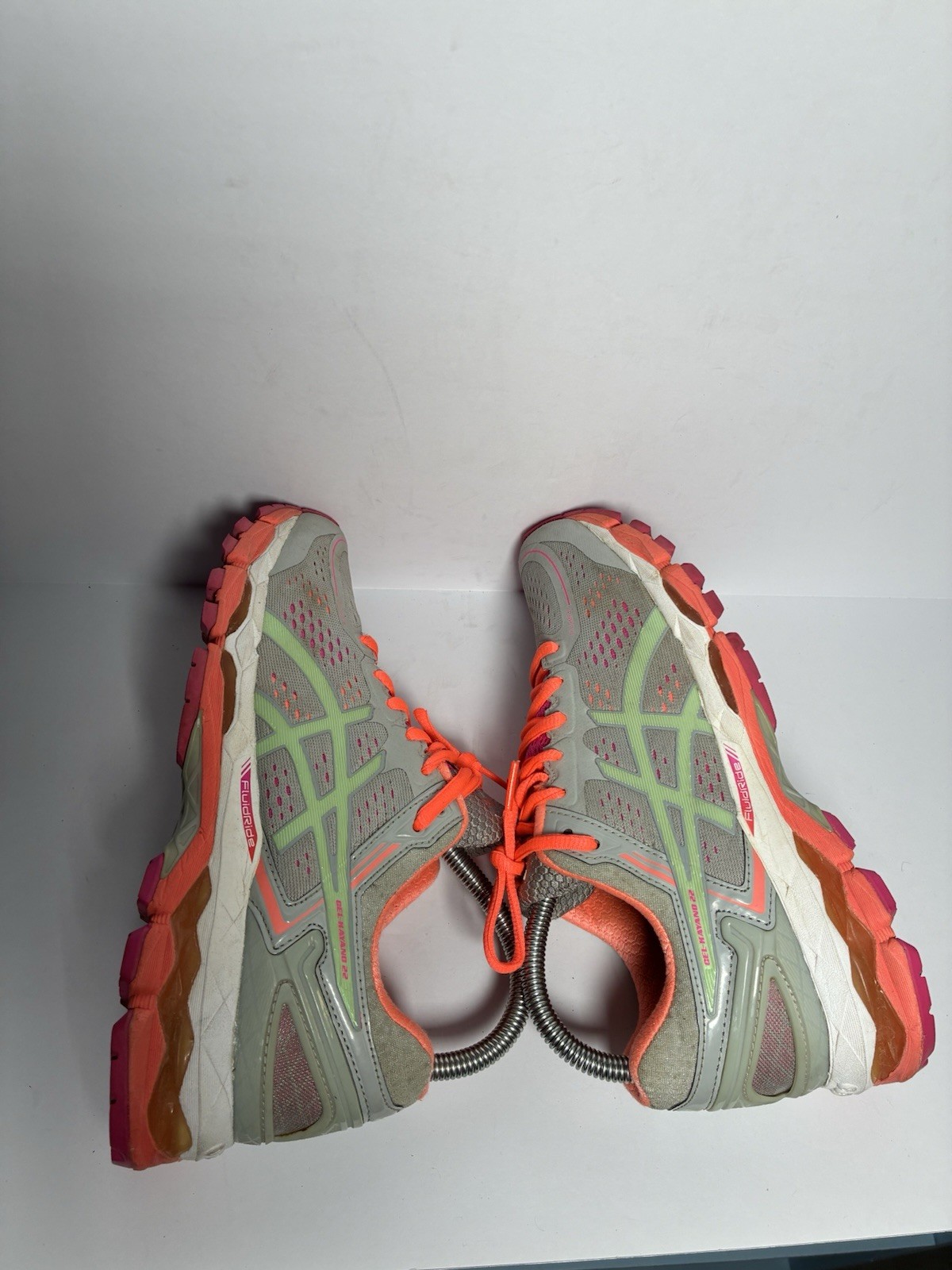 ASICS GEL-Kayano 25 Women's Running Shoes T597N Gray Pink Lime Green Size 8 thumbnail 4