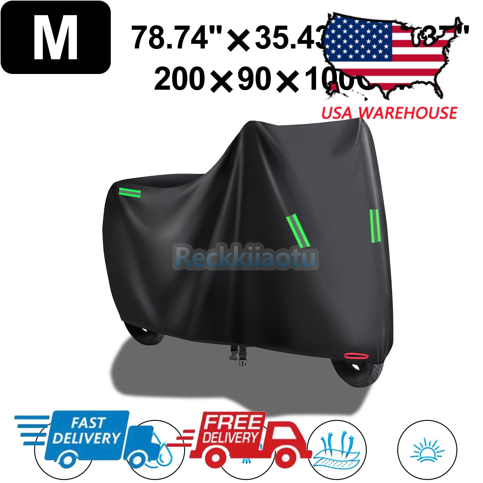 M Size Universal Scooter/Moped Cover, All-Weather Protection with Elastic Hem