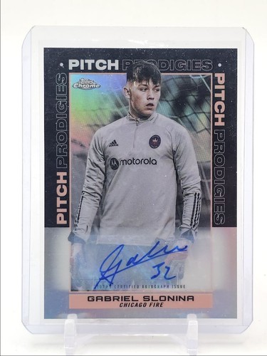 GABRIEL SLONINA 2021 TOPPS CHROME PITCH PRODIGIES REFRACTOR AUTO Q5677