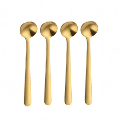 304 SS Satin Gold Kaffeelöffel 4 Stück Set für Espresso Demitasse Servieren