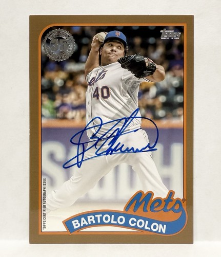 Topps Bartolo Colón Gold Auto 2024/50 89BA2-BC New York Mets - Imagen 1 de 2