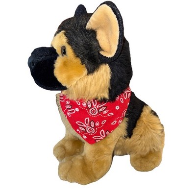 Kelly Toy Play Pets German Shepherd Plush Toy Bandana 14 