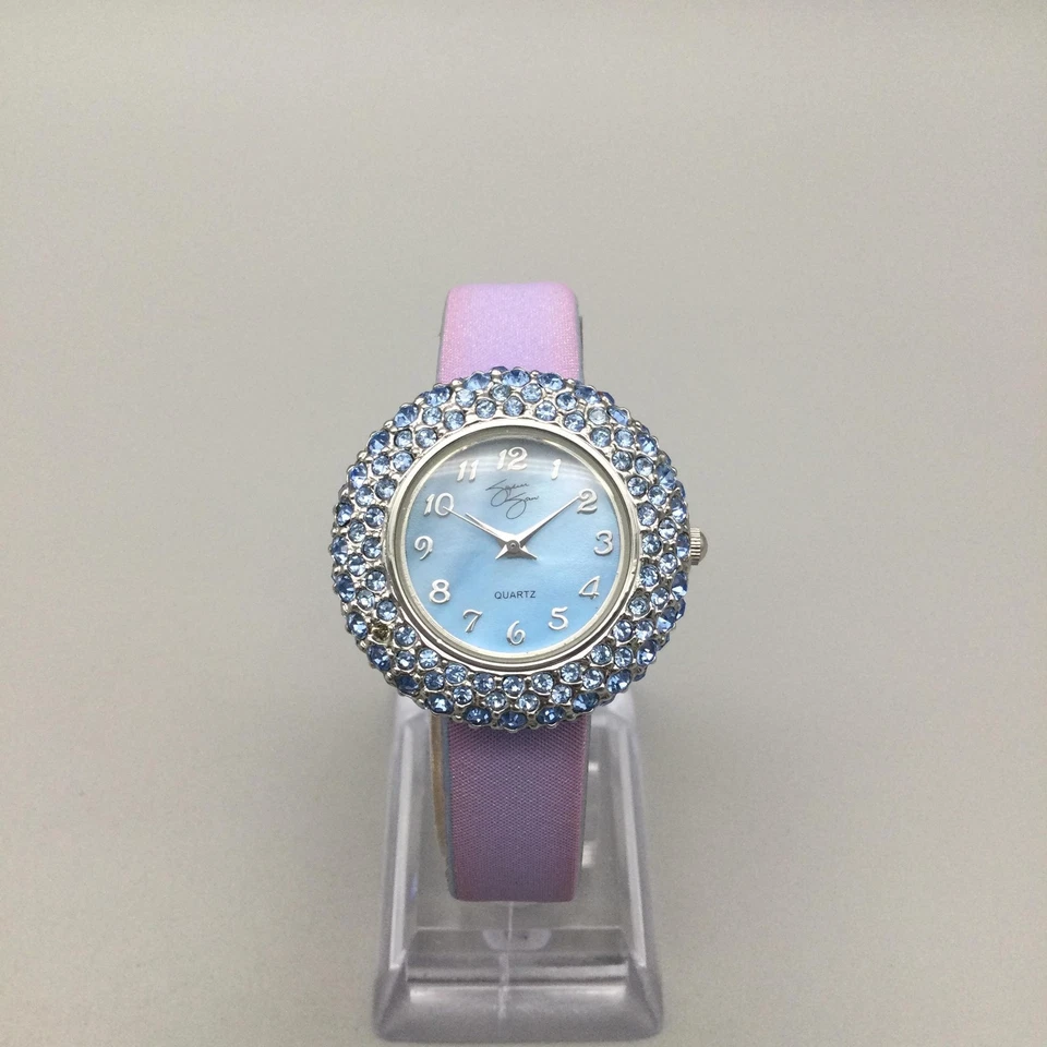 Reloj Suzanne Somers Mujer 32mm Bisel Cristales Cuadrante MOP SUZ007 Batería Nueva Foto 2 de 4