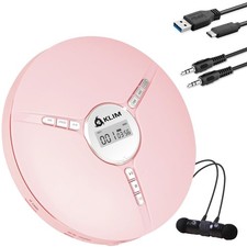 Discman Tragbarer CD Player mit Akku und Kopf...