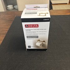 Delta Contemporary Toilet Paper Holder With Assist Bar Champagne Bronze D cor As