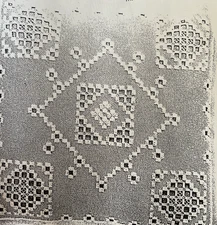 Hardanger Pillow Top /Pillow Top Pattern 22 Ct Fabric Threads White DMC Fibers