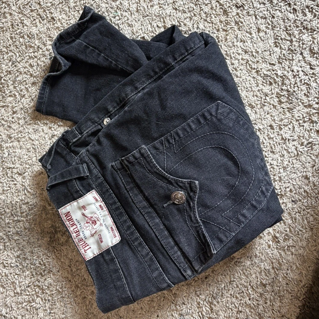 True Religion Ricky Black Jeans for Men for sale - eBay