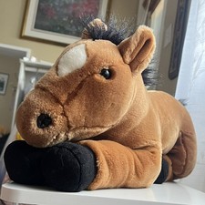 Vintage 1999 Animal Alley Mustang Horse Plush Brown Toys R Us Retired RARE