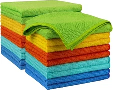 AIDEA Microfiber Cleaning Cloth 20PK, Microfiber Towels for Cars, Dusting Cloth 