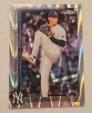Will Warren 2025 Topps Chrome RayWave Refractor Rookie #81 Yankees
